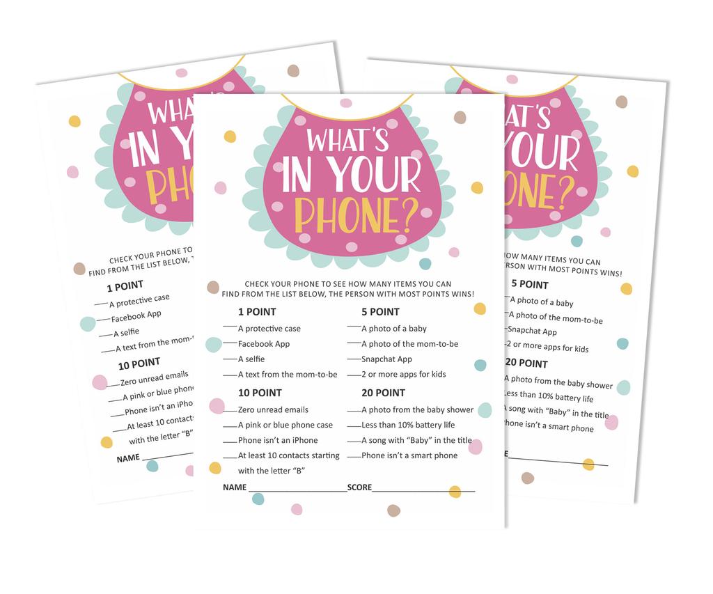 Inkdotpot 50 Advice Cards New Parents for Baby Shower Game Gender Neutral Party Supplies Baby Bib Advice for New Mom & Dad