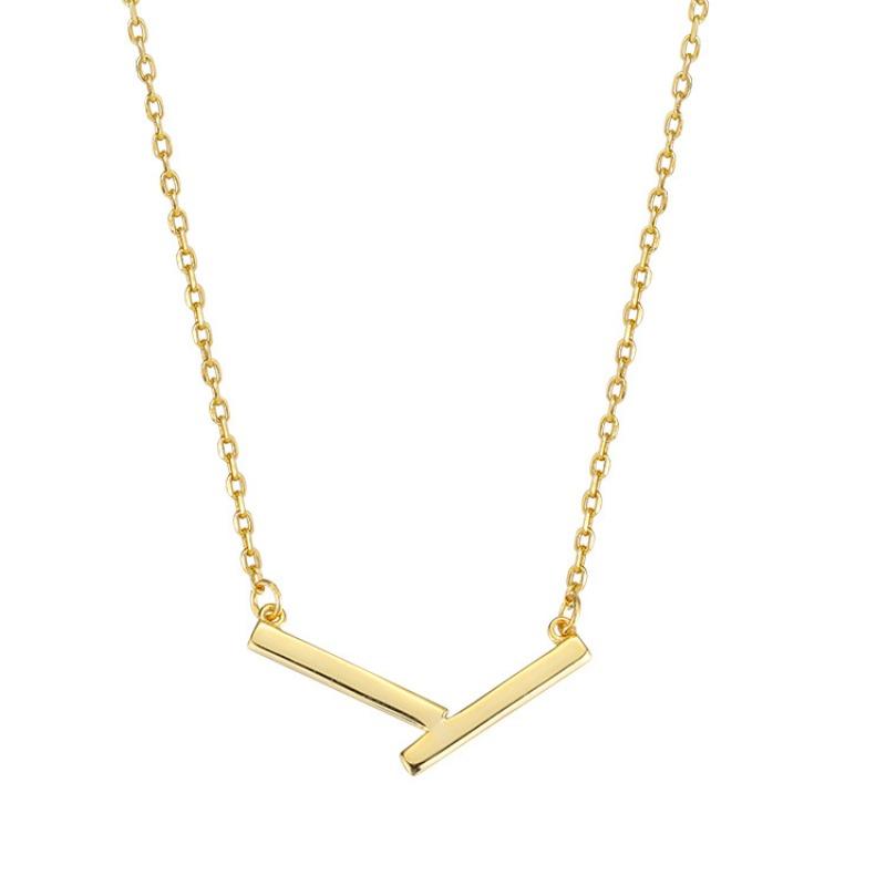 Geometric Irregular V-shaped Necklace Women's Senior Design Sense Niche Simple Clavicle Chain Versatile Temperament Internet celebrity accessories