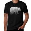 Misty Forest Bear Black And White Tshirt Basic Regular Fit Casual Tshirt
