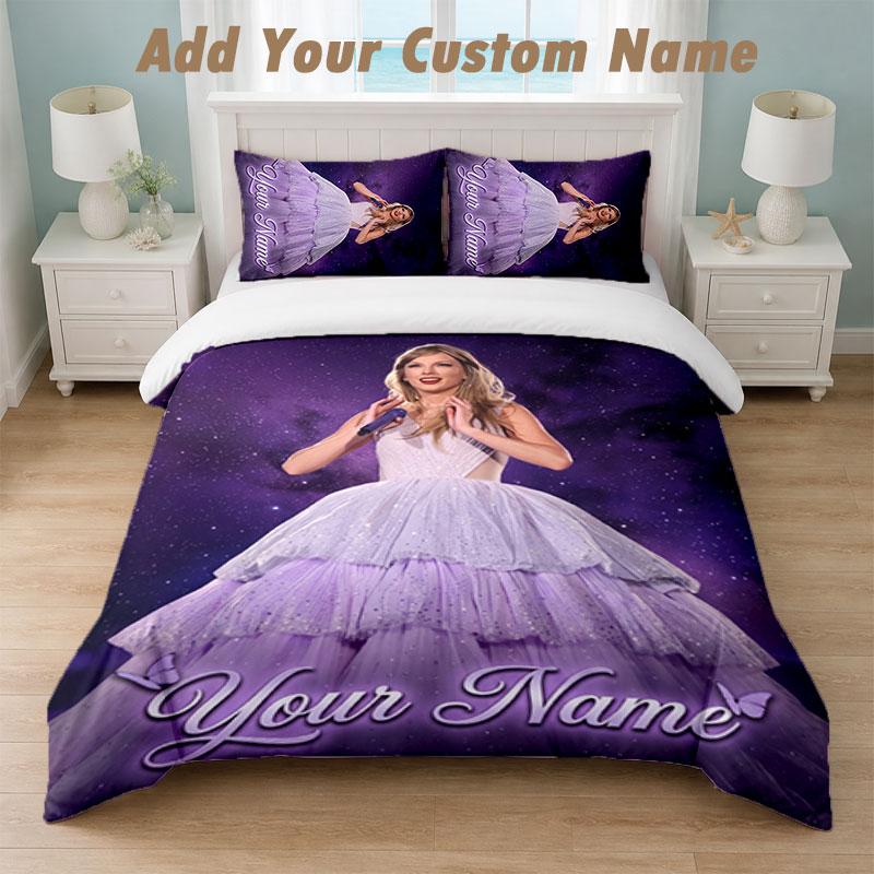 Bedding Set 1 Duvet Cover 2 Pillowcases Taylor Swift Print Soft Bed Linen Bedroom Decor