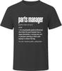 Parts Manager Definition Funny Auto Parts Gift T Shirt
