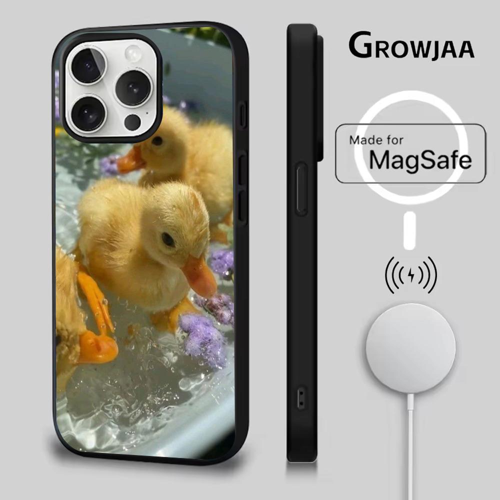 Gelbe Ente Niedliche Handyhülle Für iPhone 16e,16,15,14,13,12,11,Plus,Pro,Max,Mini Magsafe Magnetisches Kabelloses Laden