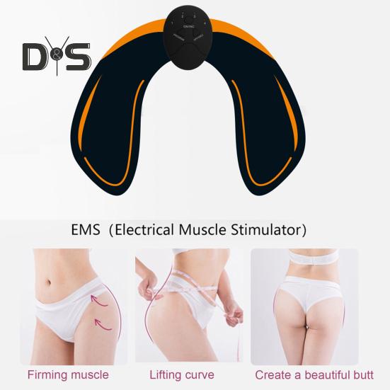 Gesäßtrainer mit Fernbedienung, 6 einstellbare Modi, Smart Hip Glute Toner, EMS-Muskelstimulator, Booty-Trainingspflaster, Massagegerät, Trainingsmaschine
