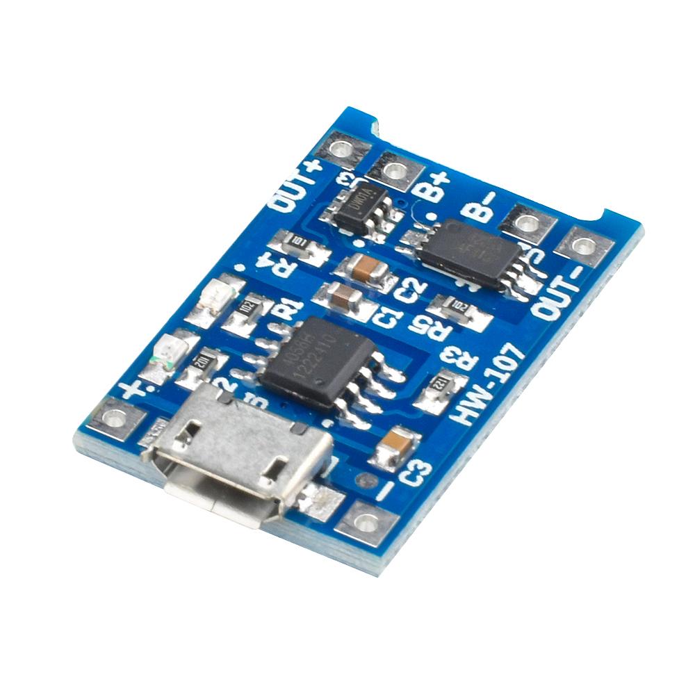 5PCS 5V 1A Micro USB 18650 Type-c Lithium Battery Charging Board Charger Module+Protection Dual Functions TP4056 TC4056A 18650