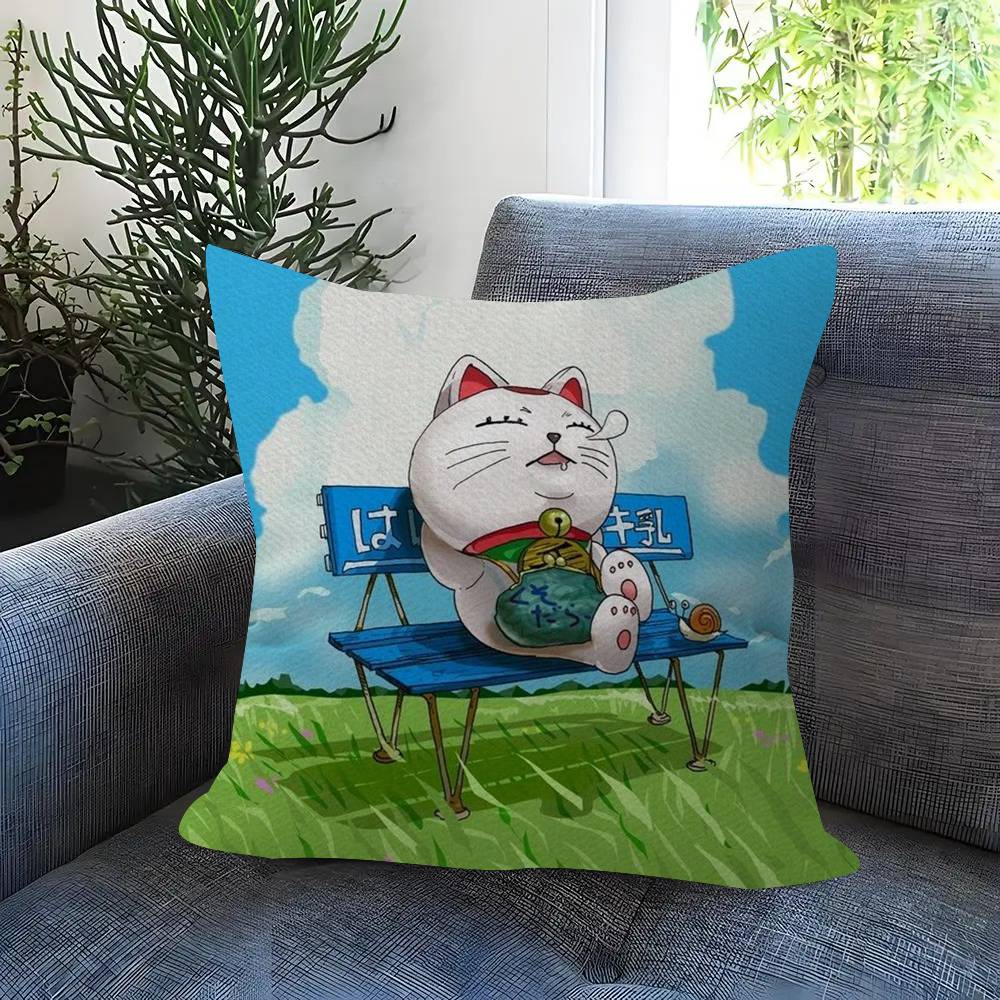 Anime T-Turbo Granny Cat Pillow Cushion Cover Pillowcase Living Room Sofa Home Decor