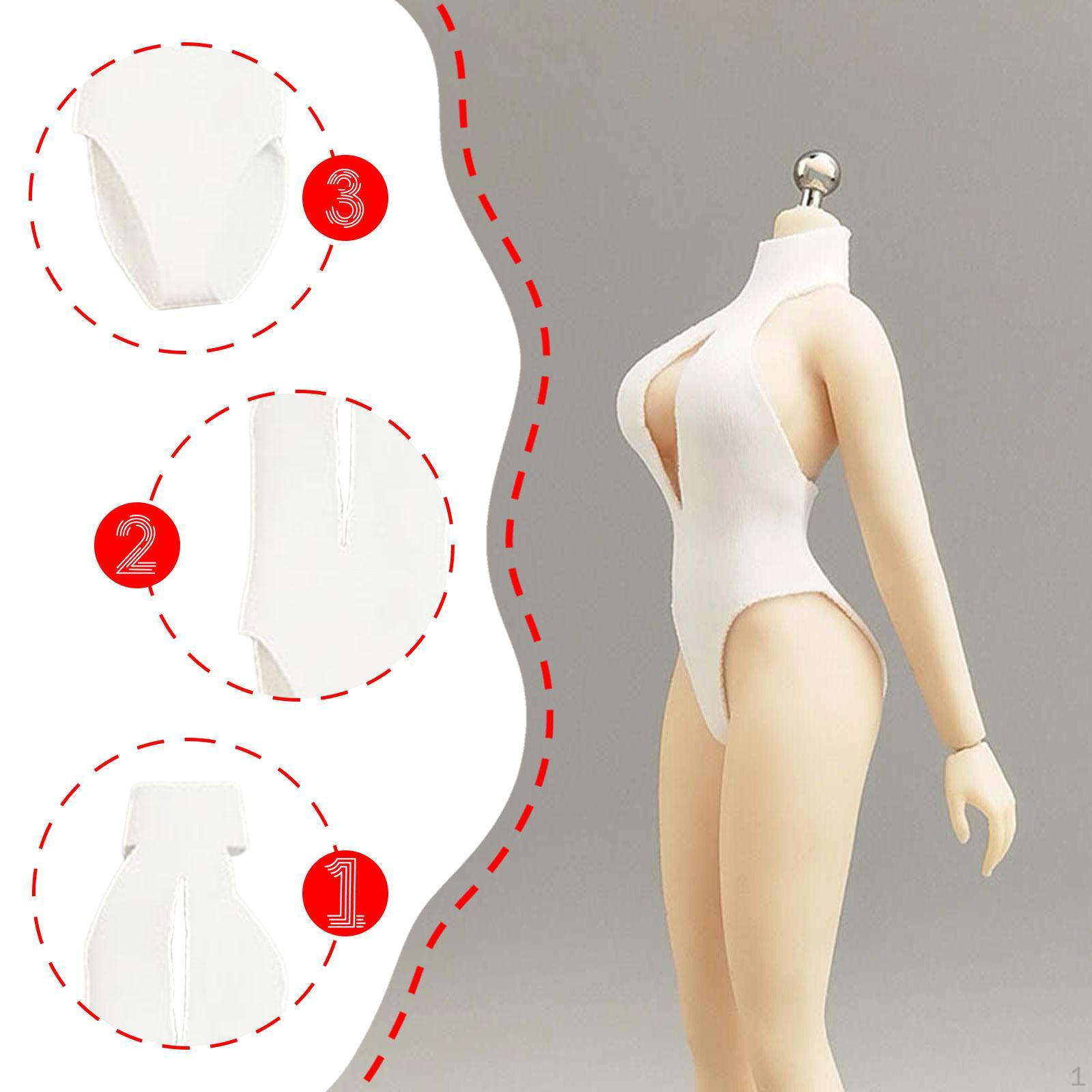 

1/12 Одежда для экшн-фигурок Костюм Аксессуары Женский купальник Стильный боди Женская кукла белый