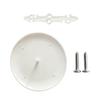 2 Pack White Paintable Ceiling Hole Cover For 3.5-5 Inch Openings Round Electrical Box Plate For Light Fixture And Fan Mount