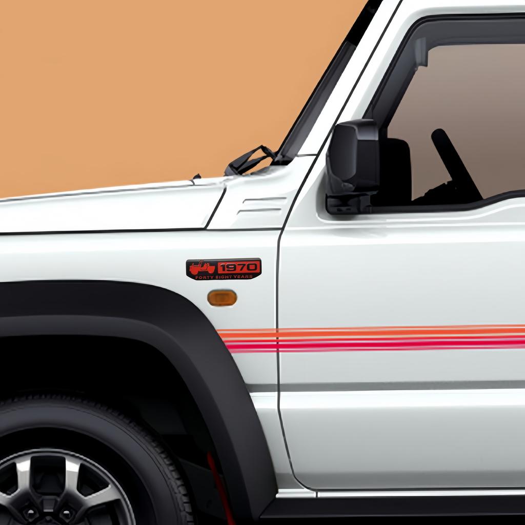 1Pc 3D Metal 1970 Commemorative Mark Car Body/Car Sider Fender/Car Rear Trunk Emblem Badge Sticker for Jimny JB23 JB43 JB64 JB74