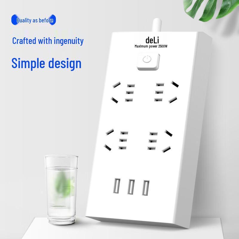 Deli USB Smart Power Strip CN plug (adapter included)