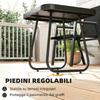 3-Piece Outdoor Bistro Set, Small Table with Adjustable Feet