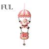 Skydiving Christmas Ornaments Santa Claus/Gingerbread Man Ornament, 2D Flat Wooden Pendant with Winter Holiday Decorations Hanging String and Bell for
