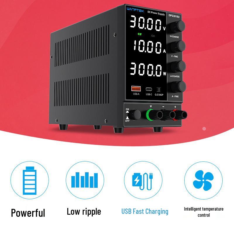 Adjustable DC Regulated Switching Power Supply DPS3010U for Laptop, Phone Repair, and Battery Charging.