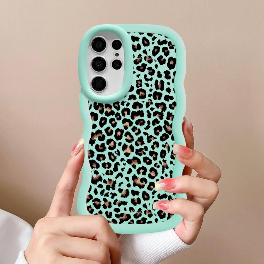 Brown Leopard Print Soft Phone Cover Case for Samsung Galaxy A26 S23 Plus S25 S24 S22 Ultra S20 FE S21 A25 A54 A35 A55 A34 A36