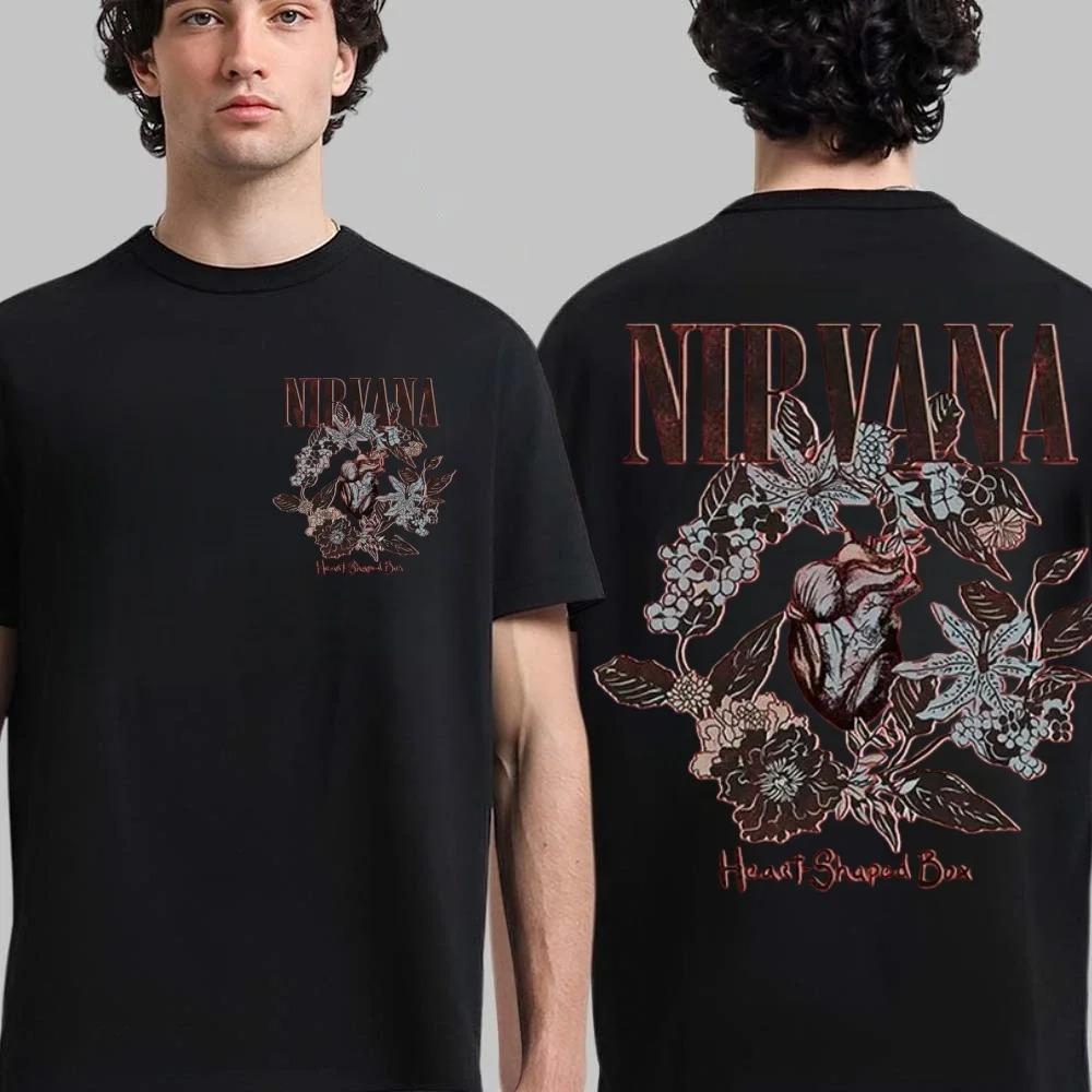 Nirvana Groupe de Rock Album Classique Affiche Impression Graphique T-shirt en Coton Streetwear Hip Hop Mode T-shirt Unisexe Femme Haut Lâche Surdimensionné