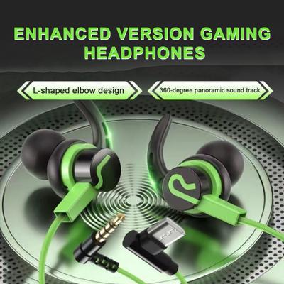 Wired Headphone 3.5mm/Type-C Sports Headset Stereo Sound In-ear Earphone with Mic for Gaming Music Call