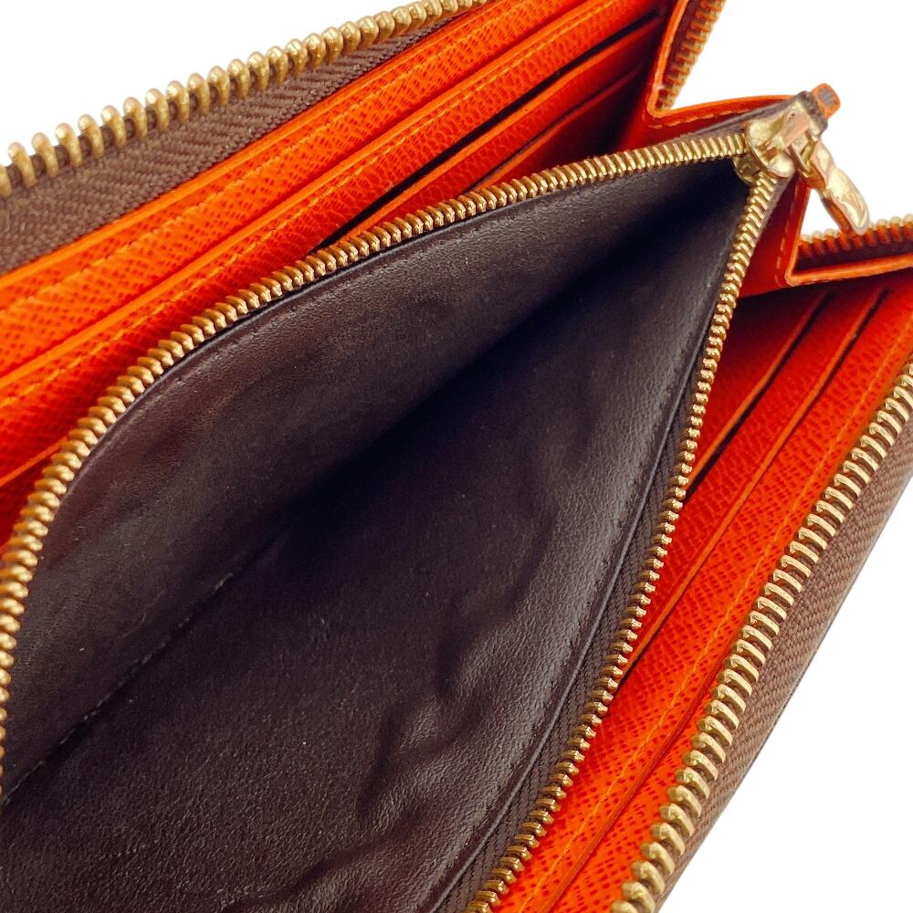 LOUIS VUITTON M61536 Zip Around Monogram leather Portefeuille Clemence Purse Brown leather Used