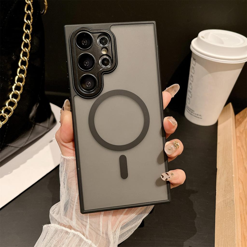 Matte Armor Translucent Magnetic Case for Samsung Galaxy S26 Ultra S26PLus S26 for Magsafe Wireless Charge Shockproof Cover