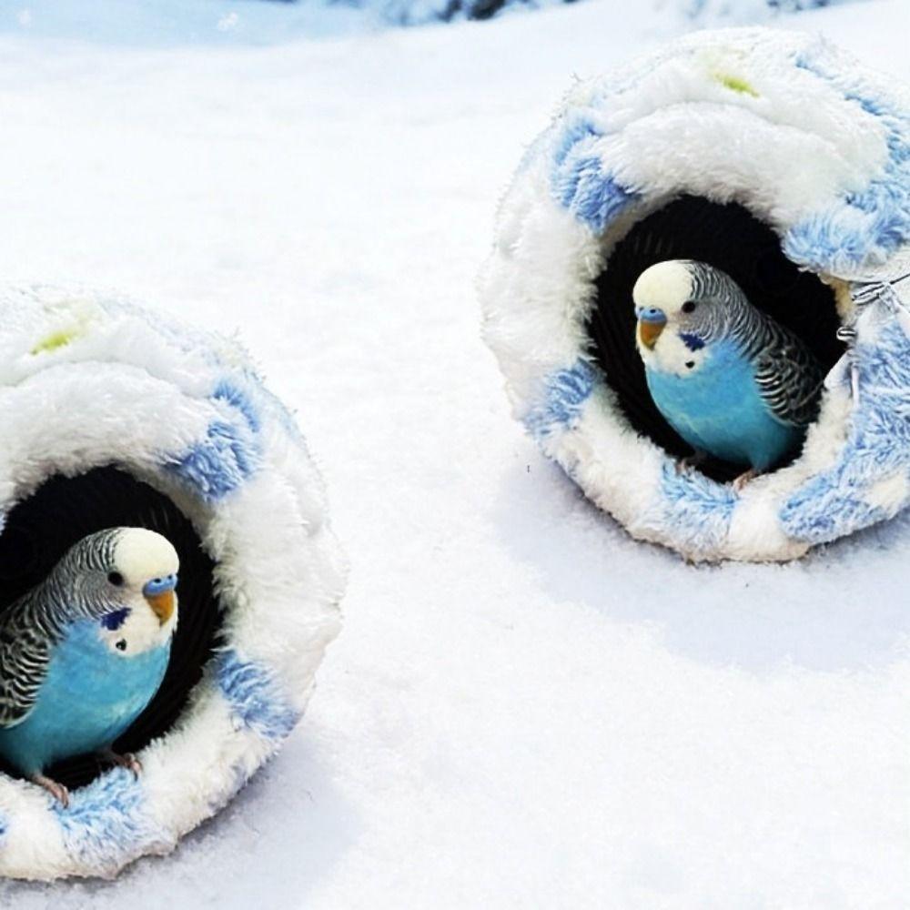 Round Imitation Woven Bird Nest Detachable Bird Hammock Parrot Sleeping House  For Bird Cages