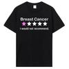 Funny Breast Cancer Awareness T-Shirt One Star Humorous Support Tshirt Women Funny Humor Graphic Tee Casual Cotton Summer Tops