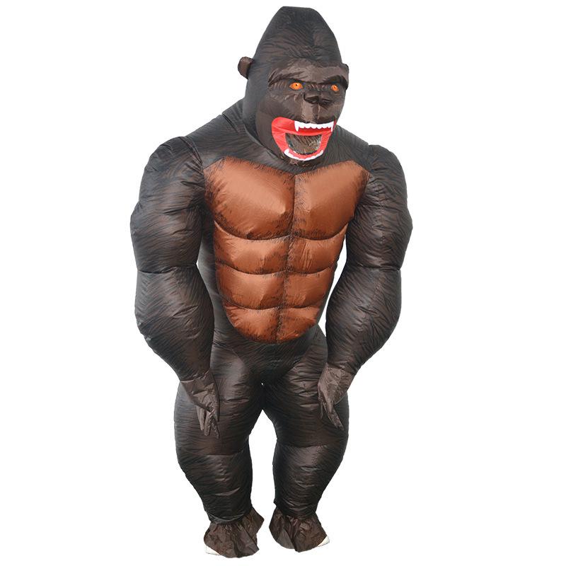 Nafukovací kostým gorily King Kong pro Halloweenskou párty a hraní rolí