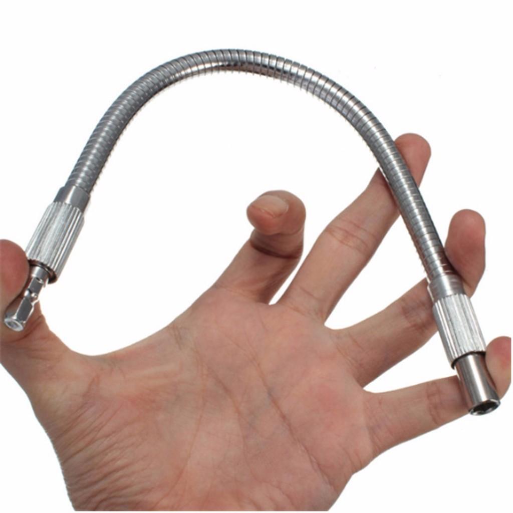 Charging 20cm Multifunction Drill Cardan Flexible Shaft Silver Alloy Material