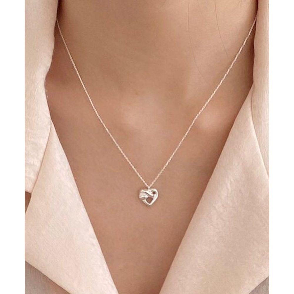 (Silver925) Heart Pretzel Necklace