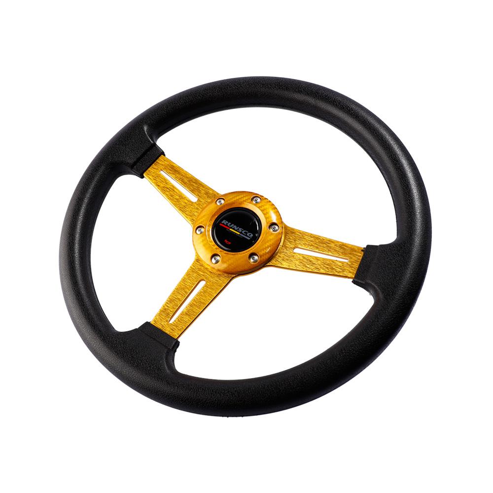 330mm 13inch PU Racing Steering Wheel 6-Bolt 70mm PCD Deep Dish Lightweight Sport Drift Steering Wheel for Tuning Car Universal