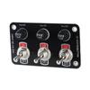 Universal Engine Start Push Button 3 Gang Switch Power Fuses Holder Control Panel Compatible for 12V/24V Marine Vehicles