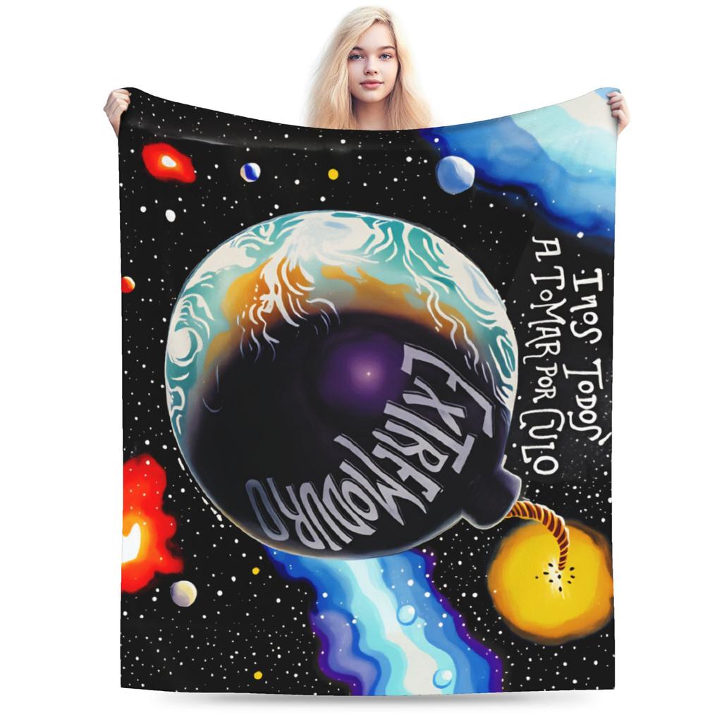Extremoduro Spanish Rock Band Blanket Quality Soft Bedding Throws Autumn Students Couch Chair Sofa Bed Aesthetic Bedspread