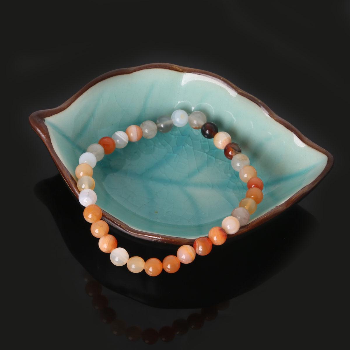 

Модный браслет из натурального камня 6 мм для женщин и мужчин Amythests, бирюзовый агат, браслеты из бисера, браслеты Number 17