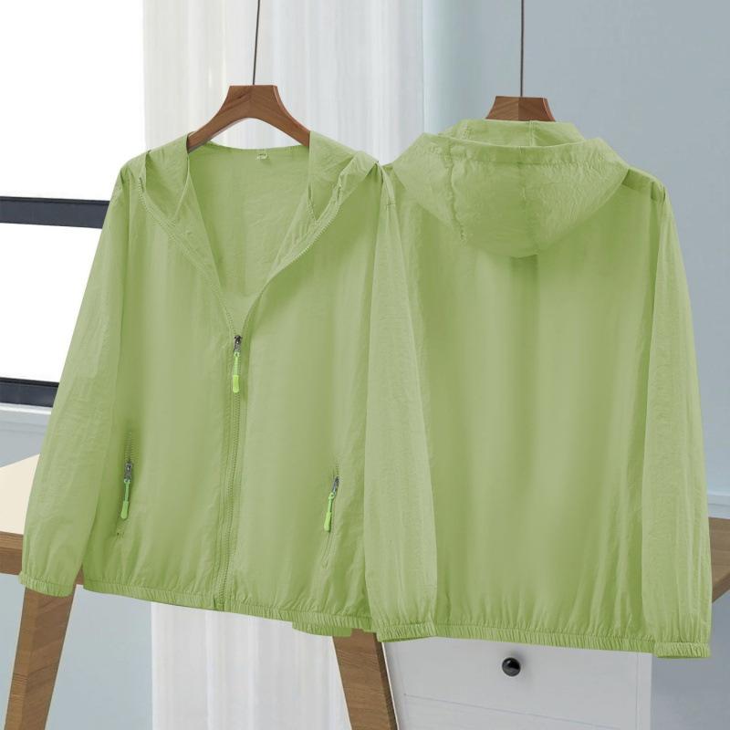 Sonnenschutzkleidung für Damen UV-Schutz Sommer Locker und Vielseitig Kurze Atmungsaktive und Leichte Jacke