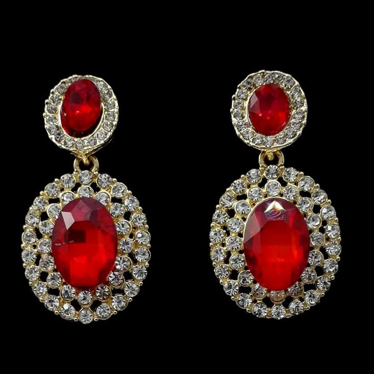 Retro Rhinestone Alloy Dangle  Stud Earrings