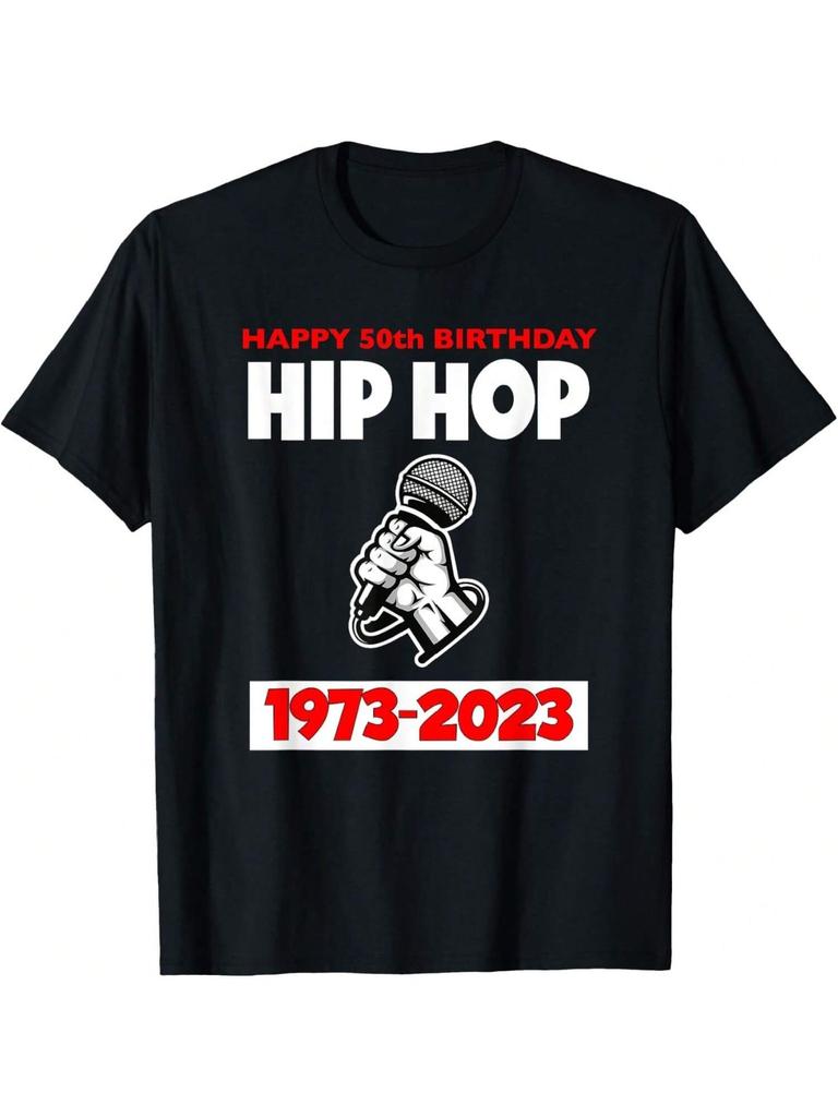 50 Years Hip Hop 50th Anniversary Retro Mic T-Shirt