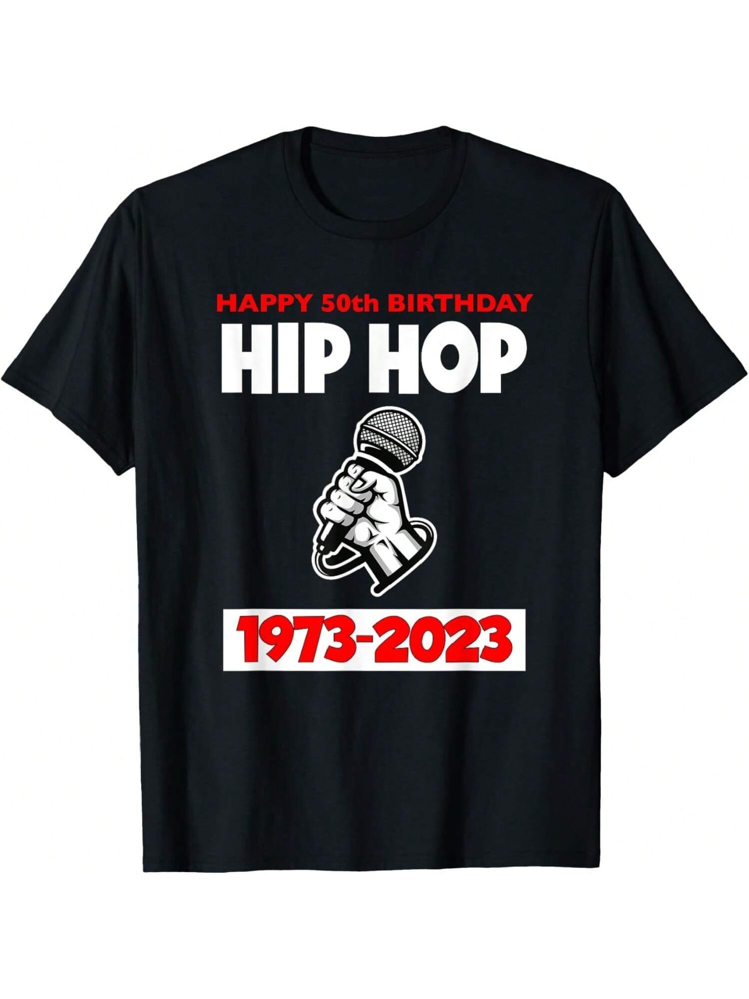 50 Years Hip Hop 50th Anniversary Retro Mic T-Shirt S разноцветный