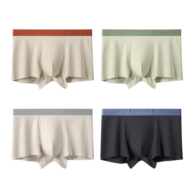 Plus Size Men's Spring and Summer Pure Cotton Breathable Antibacterial Crotch Sports Briefs