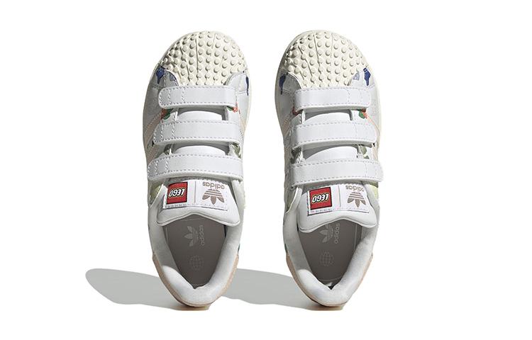 LEGO X Adidas Originals SUPERSTAR Low Top Kids' Skateboarding Shoes White Green Pink Kids' IF2202