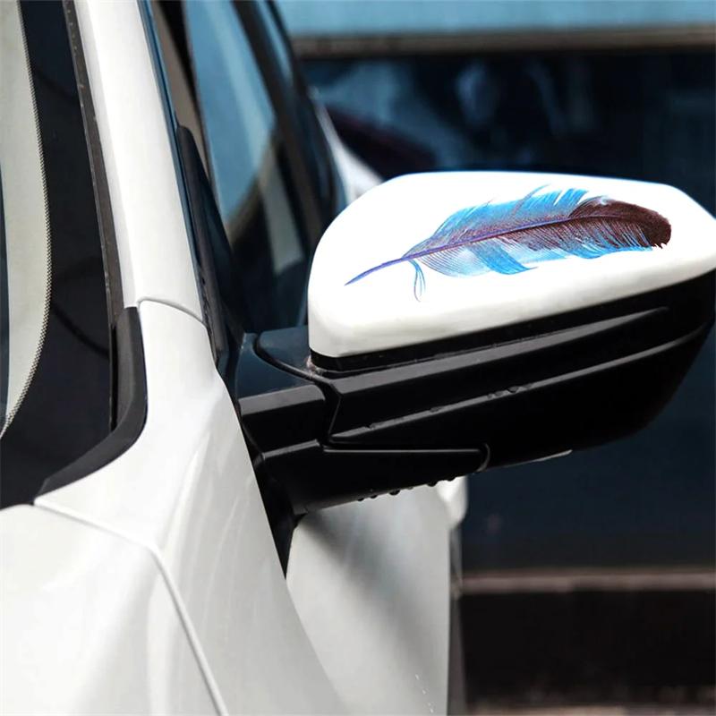 Universal 3D Feather Car Stickers Rear Trunk Anti-scratches Decals Creative Car Modified Decoration Auto Exterior Accessories