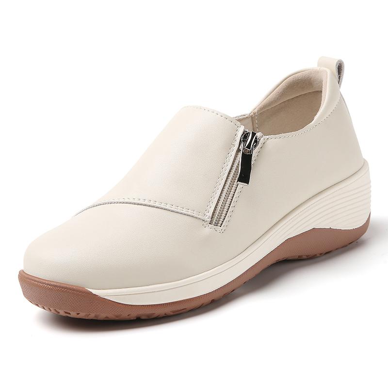 

Женские модные повседневные туфли-лоферы из 100% натуральной кожи, новая весенне-летняя коллекция, обувь из кожи, вулканизированные женские туфли 44