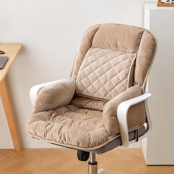 45x50x50cm Seat Electric Heating Warm Pad Office Chair Heated Soft Cushion 3 Speed Adjustable Thermostatic Backrest Non-Slip Mat