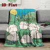 Cute Cartoon Cat Party Print 2D Flat Pattern Flannel Blanket High quality All Seasons Warmth and Comfort Perfect for Christmas Gifts.