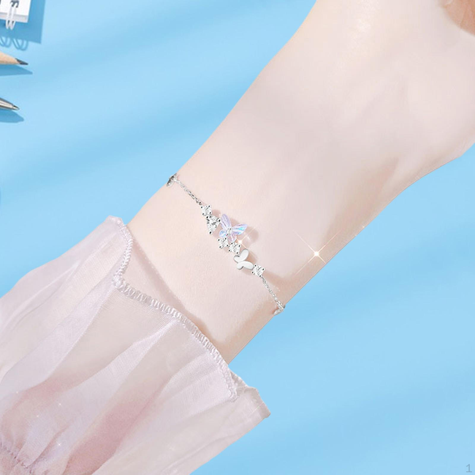 Bracelet Butterfly Fashion Lightweight Chain Jewelry for Commitment, Wedding, Birthday, The Style A