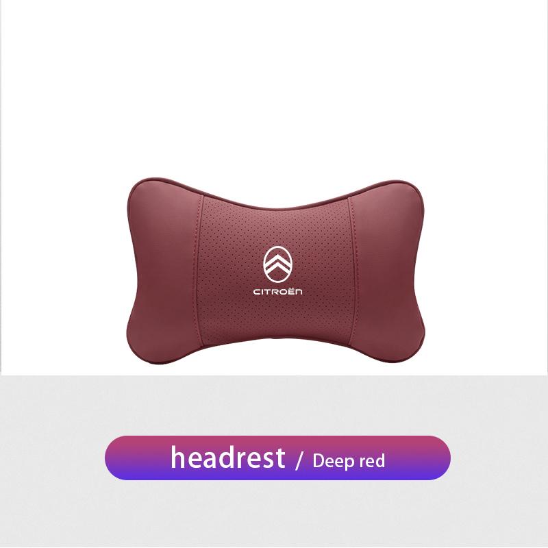1Pcs Car Seat Headrest Auto Logo Neck Pillow For Citroen 2CV VTS DS5 RD3 Cross Jumpy C8 C-Elysee C15 C4L Spacetourer CelyseeC6