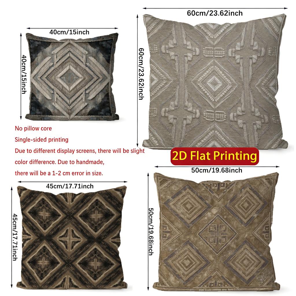 Bohemian Geometric Pattern Throw Pillow Covers Pattern Cushion Cover Suitable For Sofa Bedroom Car Pillow Cover