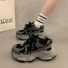 Women S Silver Thick Sole Dad Sneakers Breathable Casual Sports Shoes