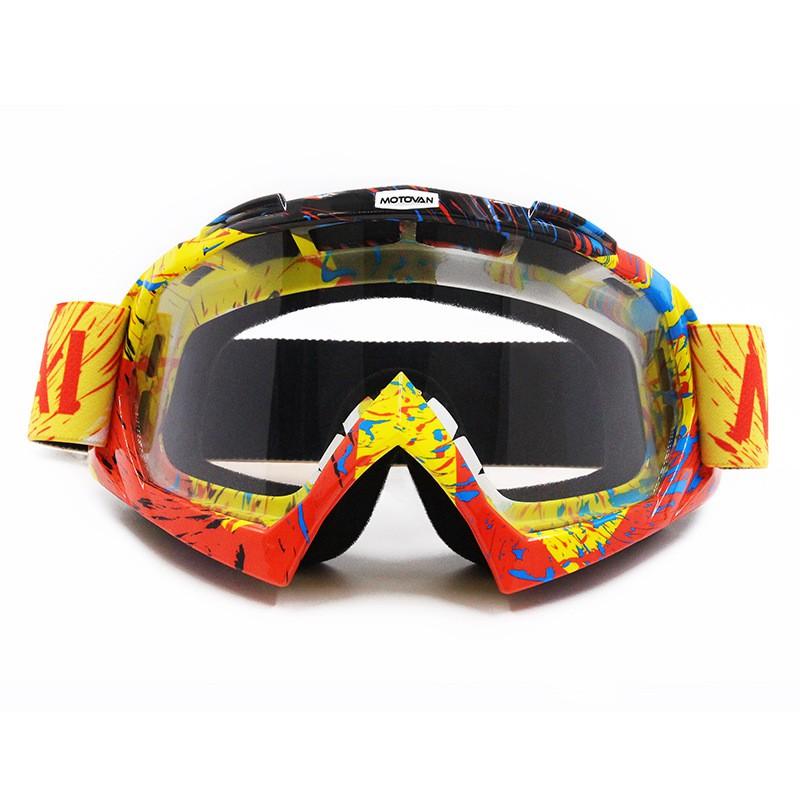 Motorcycle Goggles ATV Off-Road Skiing Windproof Sports Visor Replaceable Lens Full Frame Protective Eyewear