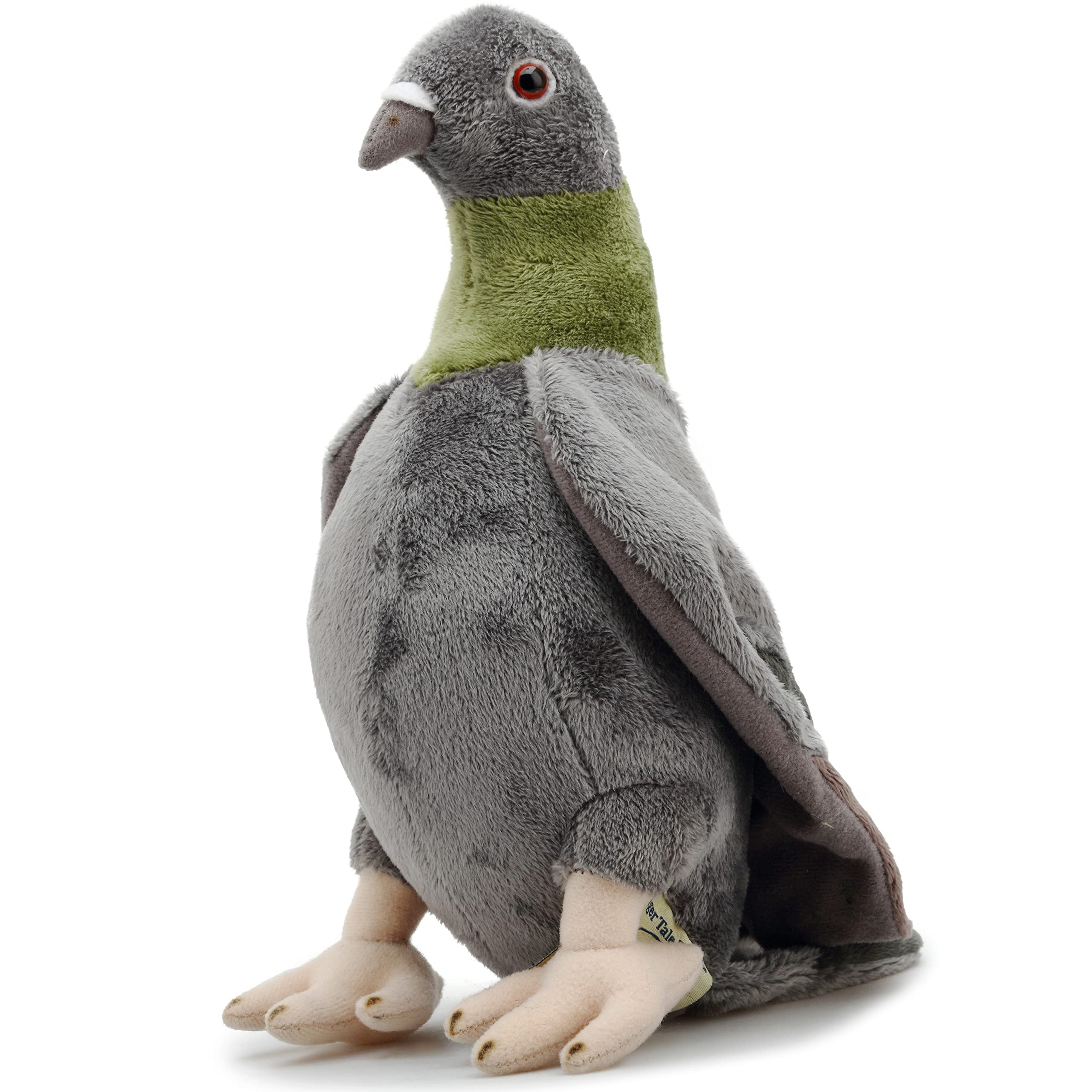 

VIAHART Tiger Tale Toys Realistic Pigeon Plush Pet Carrier Pigeon Japanese Toy, 22cm, Pigeon, [Official Product] серый