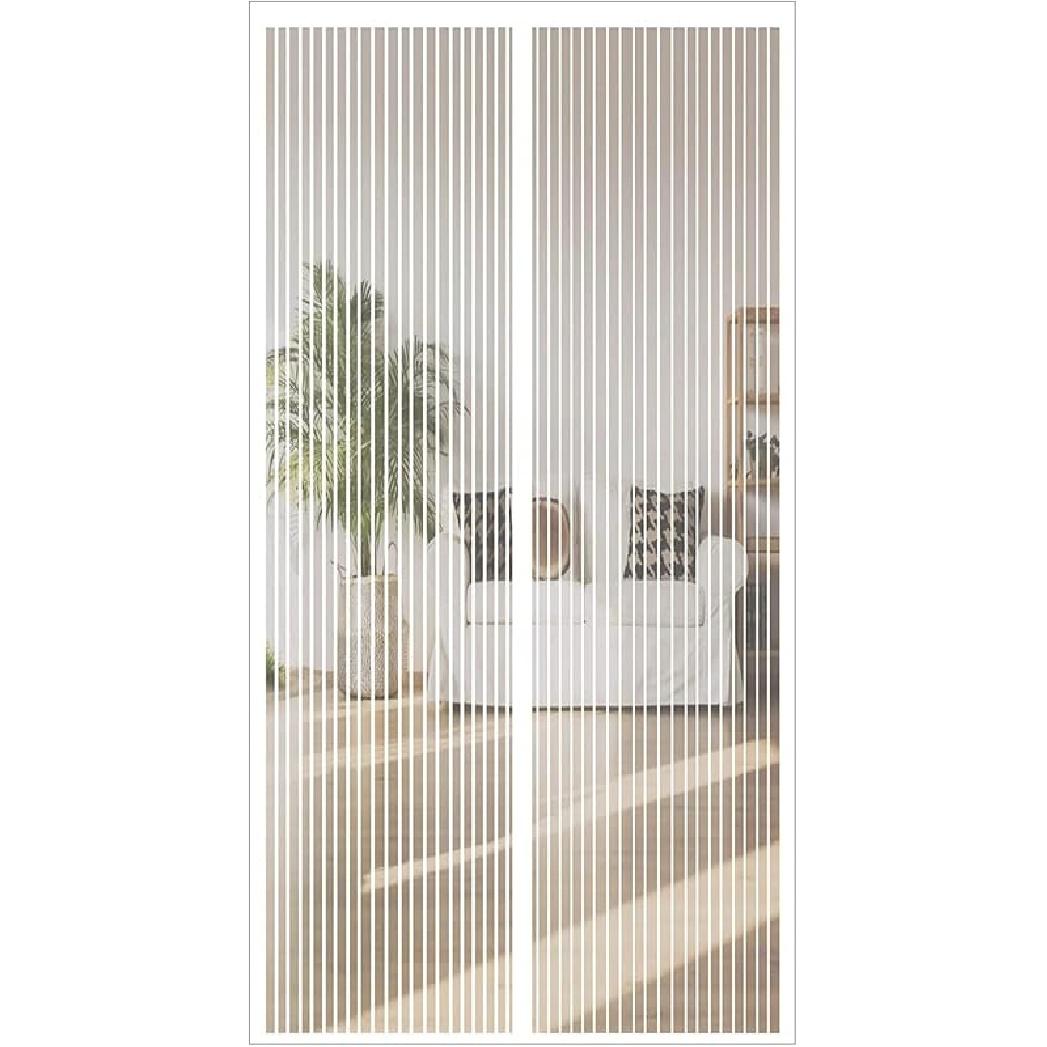 

Screen Door Curtains Magnetic 35x79in, Fiberglass Magnetic Screen Door Curtain, Shuts Automatically Good Light Transmission - for Patio, Balcony, 35x79in білий