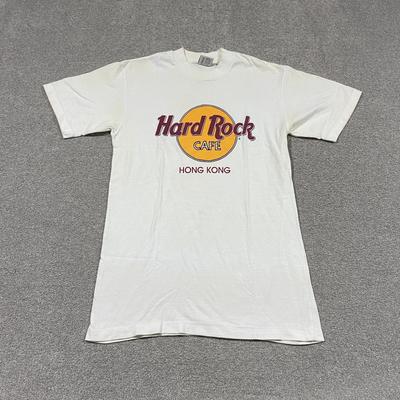 Vintage Hard Rock Cafe Hong Kong T-Shirt Mens M White Single Stitch 90s Graphic