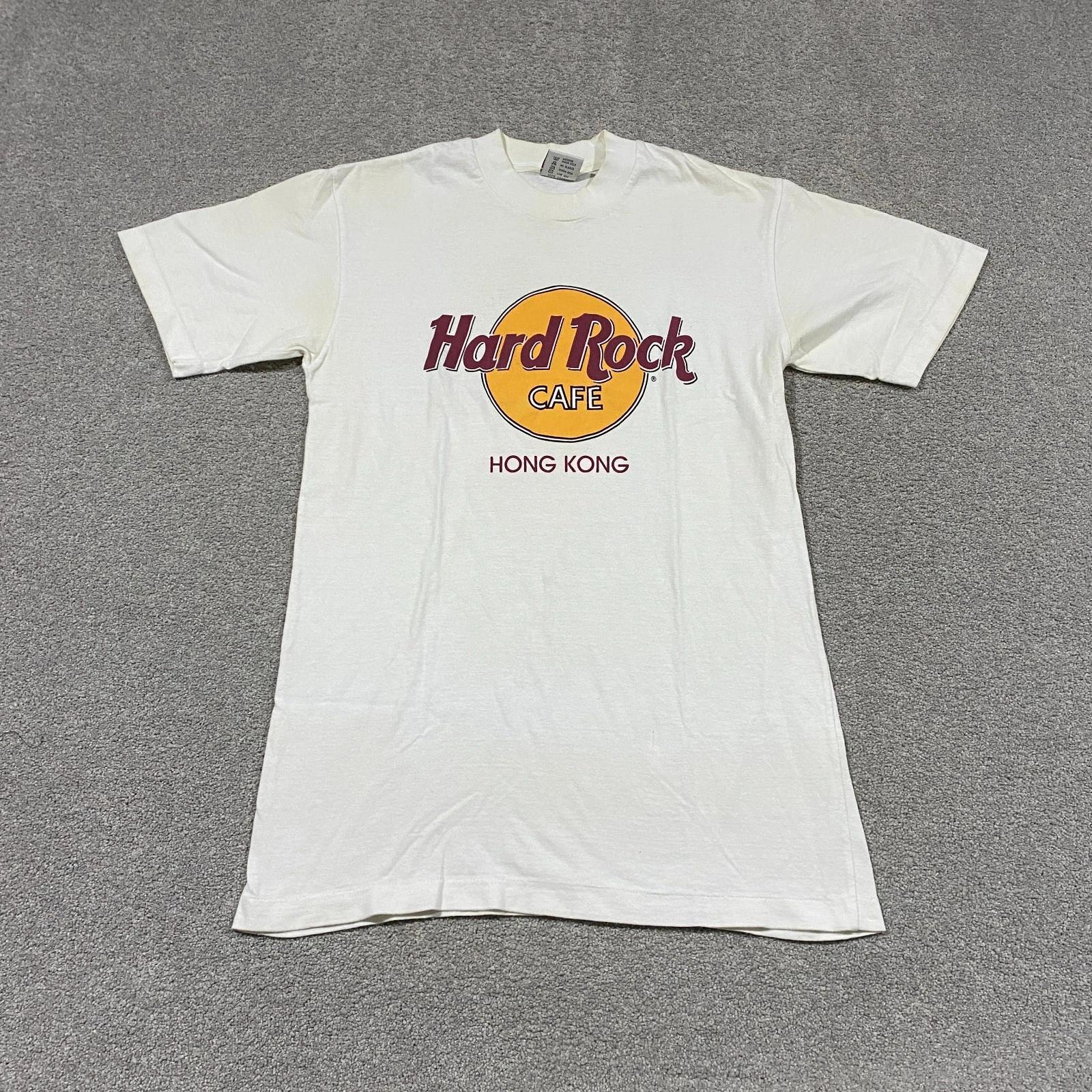 

Vintage Hard Rock Cafe Hong Kong T-Shirt Mens M White Single Stitch 90s Graphic 2XL