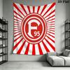 Fortuna Düsseldorf Wall Hanging Printed Fabric Blanket Decorative Tapestries for Bedroom Living Room Home Decor